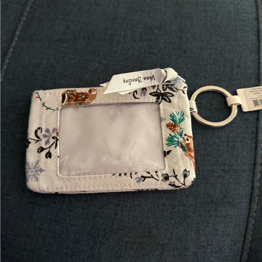 NWT Vera Bradley Zip ID Case Merry Mischief Snow Day